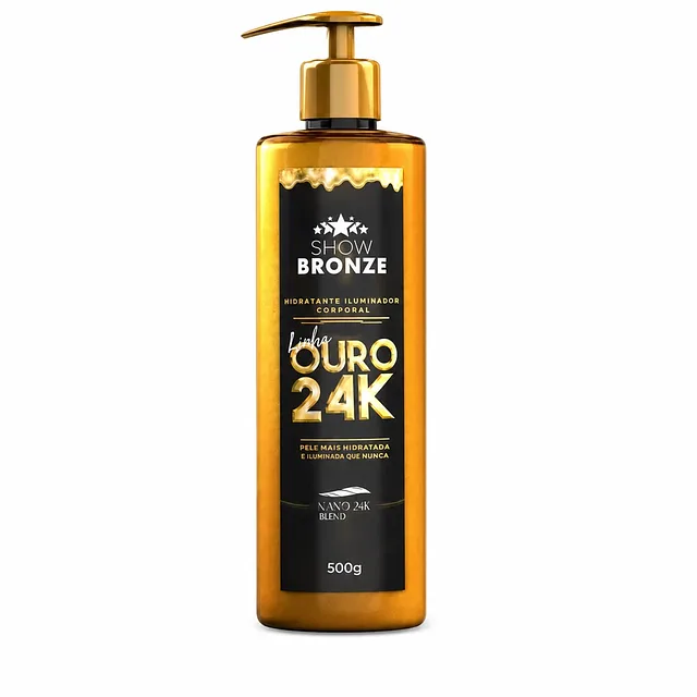 HIDRATANTE ILUMINADOR CORPORAL OURO 24K - 500G