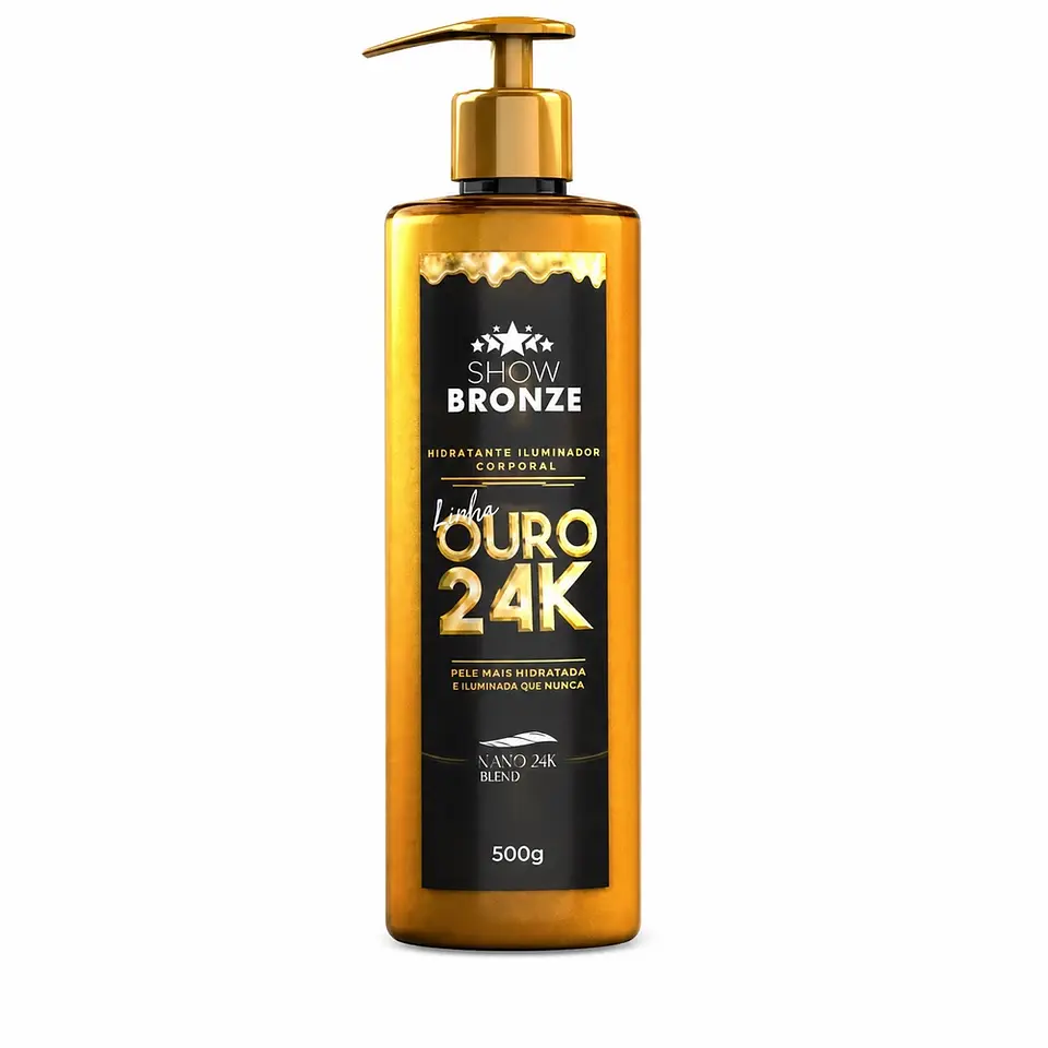 HIDRATANTE ILUMINADOR CORPORAL OURO 24K - 500G
