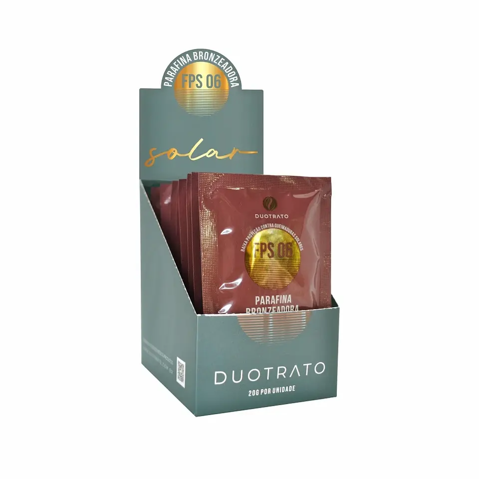 SACHÊS PARAFINA BRONZEADORA CHOCOLATE 20g (12 unidades)