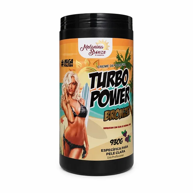 Creme de Parafina Turbo Power Bronze 930g - Pele Clara